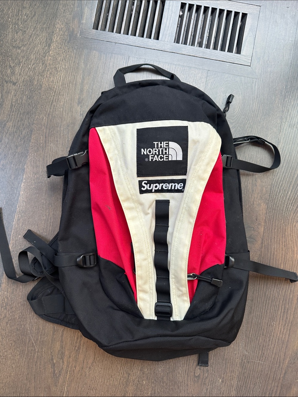 Supreme x The North Face Expedition Backpack Red Black rare